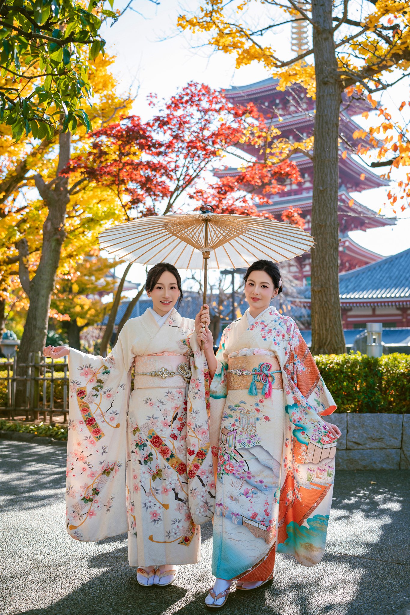 Furisode kimono rental in Asakusa Tokyo